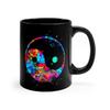 Yin Yang Black Mug - 11 oz, 15 oz view 1