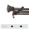 A&F Rod Dcor - Fan Fare 13/16" Triple Curtain Rod 48-84 inch - Cocoa view 2
