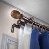 A&F Rod Dcor - Foliage 13/16" Triple Curtain Rod 48-84 inch - Cocoa view 2