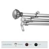 A&F Rod Dcor - Flower 13/16" Triple Curtain Rod 48-84 inch - Satin Nickel view 3