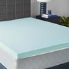Amazon Basics Cooling Gel-Infused Memory Foam Mattress Topper, CertiPUR-US Certified, 3 inches, Queen, Blue view 1