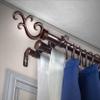 A&F Rod Dcor - Wave 13/16" Triple Curtain Rod 48-84 inch - Cocoa view 1