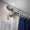 A&F Rod Dcor - Foliage 13/16" Triple Curtain Rod 66-120 inch - Satin Nickel view 1
