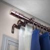 A&F Rod Dcor - Gabe 13/16" Triple Curtain Rod 66-120 inch - Cocoa view 2