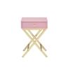 Acme Coleen Side Table in Pink & Gold view 3