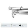A&F Rod Dcor - End Cap 13/16" Triple Curtain Rod 66-120 inch - Satin Nickel view 2