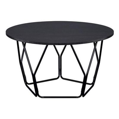 Acme Sytira Round Wooden Top Coffee Table in Black