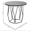Acme Sytira Round Wooden Top Coffee Table in Black view 3