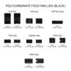 Restaurant Essentials Full size solid cover for polycarbonate food pan, black, comes in each view 4