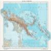 New Guinea and Solomon Islands Physical Map 1967 - Historical Map Print - 74in x 44in view 1
