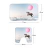 Amagical Flying Elephant with Pink Balloon Through Cloudy Sky Decor 2 Piece Bathroom Mat Set Non Slip Bath Mat Contour Mat view 2