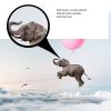 Amagical Flying Elephant with Pink Balloon Through Cloudy Sky Decor 2 Piece Bathroom Mat Set Non Slip Bath Mat Contour Mat view 3