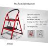Platform Bench Industrial Ladder Climb Stool Folding Ladder Step Stool, Stepladder 2 Step Platform Home Kitchen Tool, Portable Multipurpose Ladder Metal Frame Rubber Hand Grip Anti-Slip Pedal, Red view 2