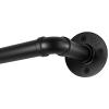 1 Inch Heavy Duty Adjustable Curtain Rods for Windows, Industrial Wrap Around Room Divider Decorative Curtain Rods Wall Mount & Ceiling Mount for Indoor & Outdoor, 72 to 144 inch, Black view 1