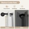 1 Inch Heavy Duty Adjustable Curtain Rods for Windows, Industrial Wrap Around Room Divider Decorative Curtain Rods Wall Mount & Ceiling Mount for Indoor & Outdoor, 72 to 144 inch, Black view 3