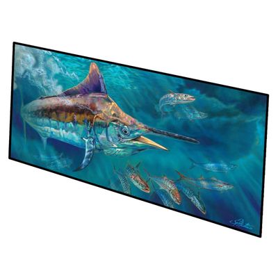 Caroline's Treasures JMA2005HRM2858 Liquid Metal Black Marlin Indoor or Outdoor Runner Mat 28x58, 28H x 58W, Multicolor