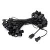 HLO Lighting C9 Light Stringer | Thick Commercial Grade SPT-2 Wire | for Use with C9 String Lights | 12" Socket Spacing | 50-Foot Black Wire view 1