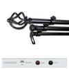 A&F Rod Dcor - Medusa 13/16" Triple Curtain Rod 120-170 inch - Black view 2
