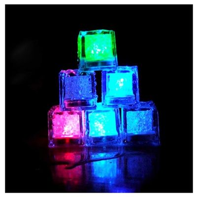 (12 Pack) Light-Up LED Ice Cubes Party Decorative Ice Cubes Light Multi-Color Liquid Sensor Ice Cubes Light LED Glow Light Drinking Wine Wedding Party Decoration Multicolor Set Pack Of 12