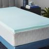 Amazon Basics Twin Mattress Topper, Cooling Gel-Infused, CertiPUR-US Certified, 2 Inches, Blue view 1