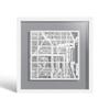 Chicago Paper Cut Map framed by O3 Design Studio, White map, White frame, 9x9 inches, Gift Boxed, 4 background color, self-changing, Paper Art view 1