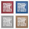 Chicago Paper Cut Map framed by O3 Design Studio, White map, White frame, 9x9 inches, Gift Boxed, 4 background color, self-changing, Paper Art view 3