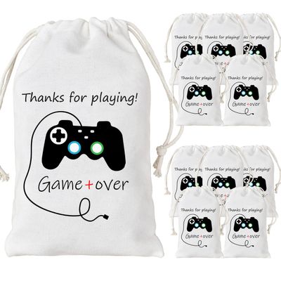 Kreatwow 12 Pack Video Game Party Bags Gaming Party Favor Bags Supplies for Birthday Party Supplies