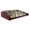 ASmileIndeep 12 Rows Military Challenge Coin Holder Display Case Holds 90-100 Coins, Solid Wood Army Coin Rack Display Stand for Desktop, Mahogany view 1