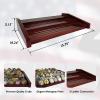 ASmileIndeep 12 Rows Military Challenge Coin Holder Display Case Holds 90-100 Coins, Solid Wood Army Coin Rack Display Stand for Desktop, Mahogany view 4