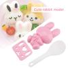 Sushi Rice, Cartoon Rabbit Pattern Sushi Rice Ball for Baby Kids Meal Hiking 3 in 1 (Pink) (2#) for onigiri onigiri formen onigiri large rice ball rice molds onigiri tria view 3