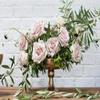 Accent Decor Vienna Metal Compote Vase, 9.5 in x 9.5 in x 7 in, Round Shape, Ideal for Plants and Flowers view 3