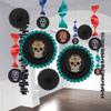 amscan Halloween Sugar Skull Paper Fan Decorating Kit view 1