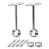 uxcell Ceiling-Mount Bracket, Wardrobe Pipe Bracket, 32mm Dia, Shower Curtain Closet Wardrobe Rod Lever Support Holder Pipe Flange Socket 2pcs(200mm Height ) view 1