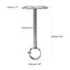 uxcell Ceiling-Mount Bracket, Wardrobe Pipe Bracket, 32mm Dia, Shower Curtain Closet Wardrobe Rod Lever Support Holder Pipe Flange Socket 2pcs(200mm Height ) view 2