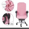 SARAFLORA Office Chair Cover- Large, Pink Removable Computer Chair Cover for Office Chair with Zipper for Universal Rotating Chair Desk Chair Cover High Back Chair Seat Washable Protector for Pets view 3
