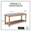 Finch Graydon Upholstered Bench, beige view 3