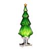 Sparkle Green Holiday Tree Lighted 13.75 inch Acrylic Decorative Tabletop Figurine view 1