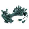 HLO Lighting C9 Light Stringer | Thick Commercial Grade SPT-2 Wire | for Use with C9 String Lights | 12" Socket Spacing | 50-Foot Green Wire view 1