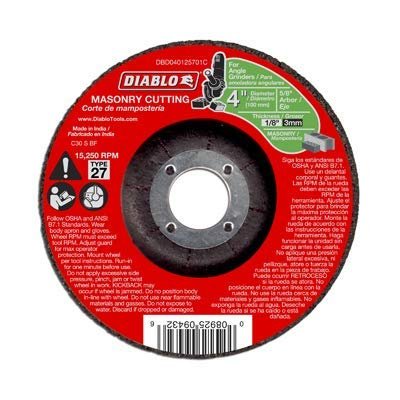 MASONRY CUTOFF DISC 4"