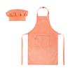 Aurya Kids Apron and Chef Hat Set-Adjustable Child Apron for Boys and Girls for Cooking Baking Light Orange view 1