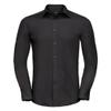 Russell Collection Mens Easy Care Tailored Poplin Shirt (M) (French Navy) view 3