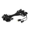 HLO Lighting C9 Light Stringer | Thick Commercial Grade SPT-2 Wire | for Use with C9 String Lights | 12" Socket Spacing | 25-Foot Black Wire view 1
