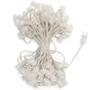 HLO Lighting C9 Light Stringer | Thick Commercial Grade SPT-2 Wire | for Use with C9 String Lights | 12" Socket Spacing | 100-Foot White Wire view 1