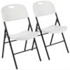 Amazon Basics Folding Plastic Chair, 350-Pound Capacity, White, 2-Pack view 1