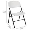 Amazon Basics Folding Plastic Chair, 350-Pound Capacity, White, 2-Pack view 3