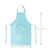 Aurya Kids Apron and Chef Hat Set-Adjustable Child Apron for Boys and Girls for Cooking Baking Light Blue view 4