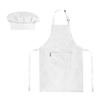 Aurya Kids Apron and Chef Hat Set - Adjustable Child Apron for Boys and Girls for Cooking Baking - Off White view 1