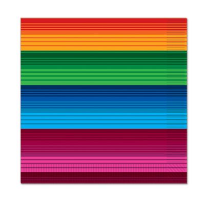192 Counts Multi-Color Striped 2-Ply Fiesta Beverage Napkins 5"