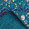 DaDa Bedding 100% Cotton Floral Patchwork Bedspread - Bohemian Gardenia Wild Flowers Quilt Set - Bright Botanical Bedspread - Earthy Tones - Lightweight - Queen Size - 3-Piece view 4