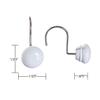 Creative Scents White Shower Curtain Hooks - Set of 12 Smooth Gliding Shower Curtain Rings for Bathroom Shower Rod - Decorative White Bathroom Decor Accessories Set view 4